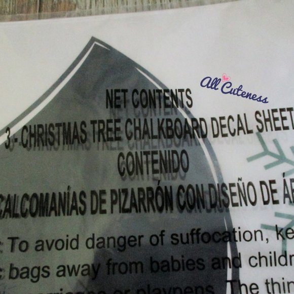 🎀 Christmas Tree Chalkboard Decal Set - Picture 4 of 4